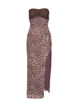 product Princess Polly Raidein Strapless Maxi Dress Leopard Straight Neck 