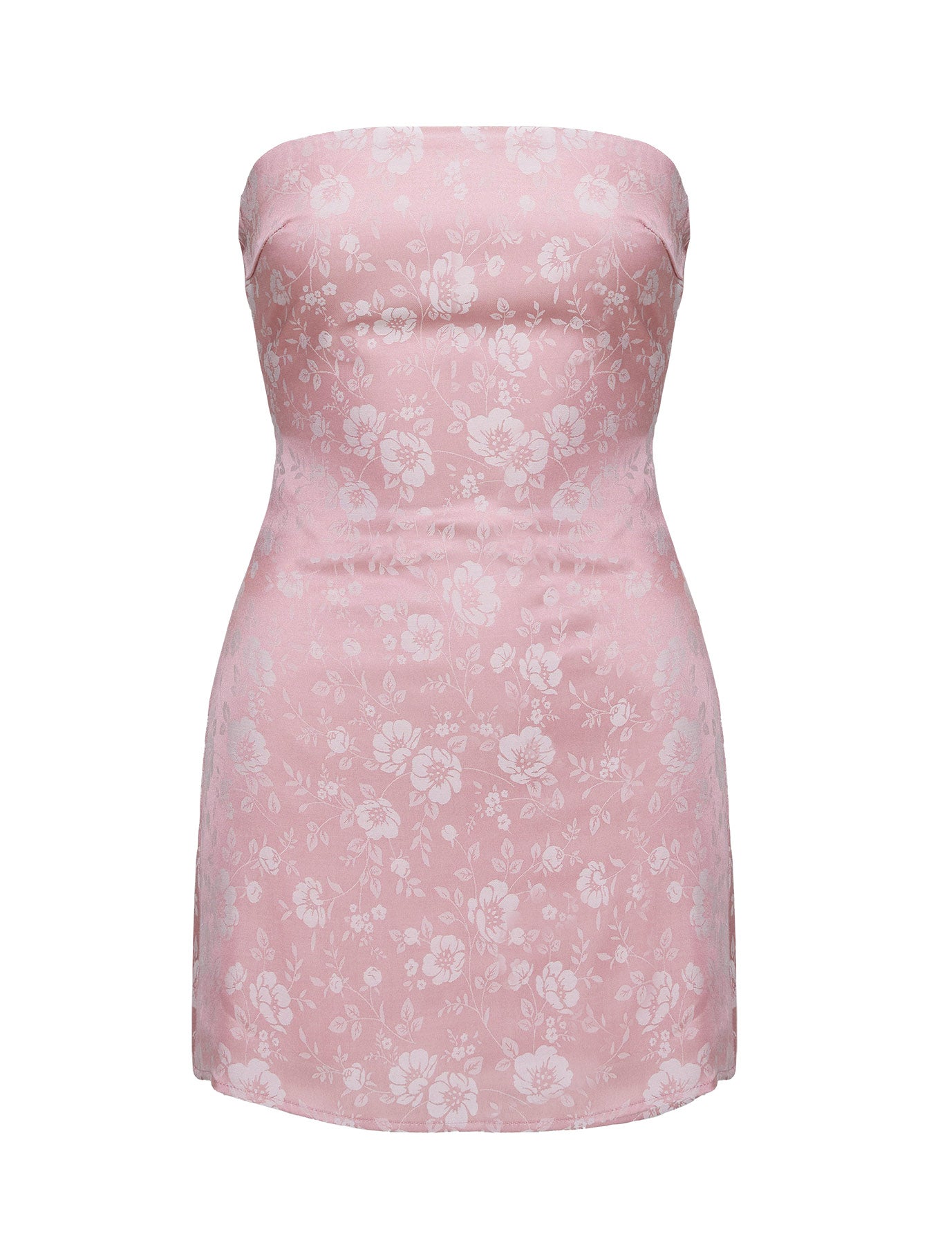 product Princess Polly Ramie Strapless Mini Dress Dusty Pink Straight Neck 