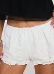 Rhubarb Lace Shorts White