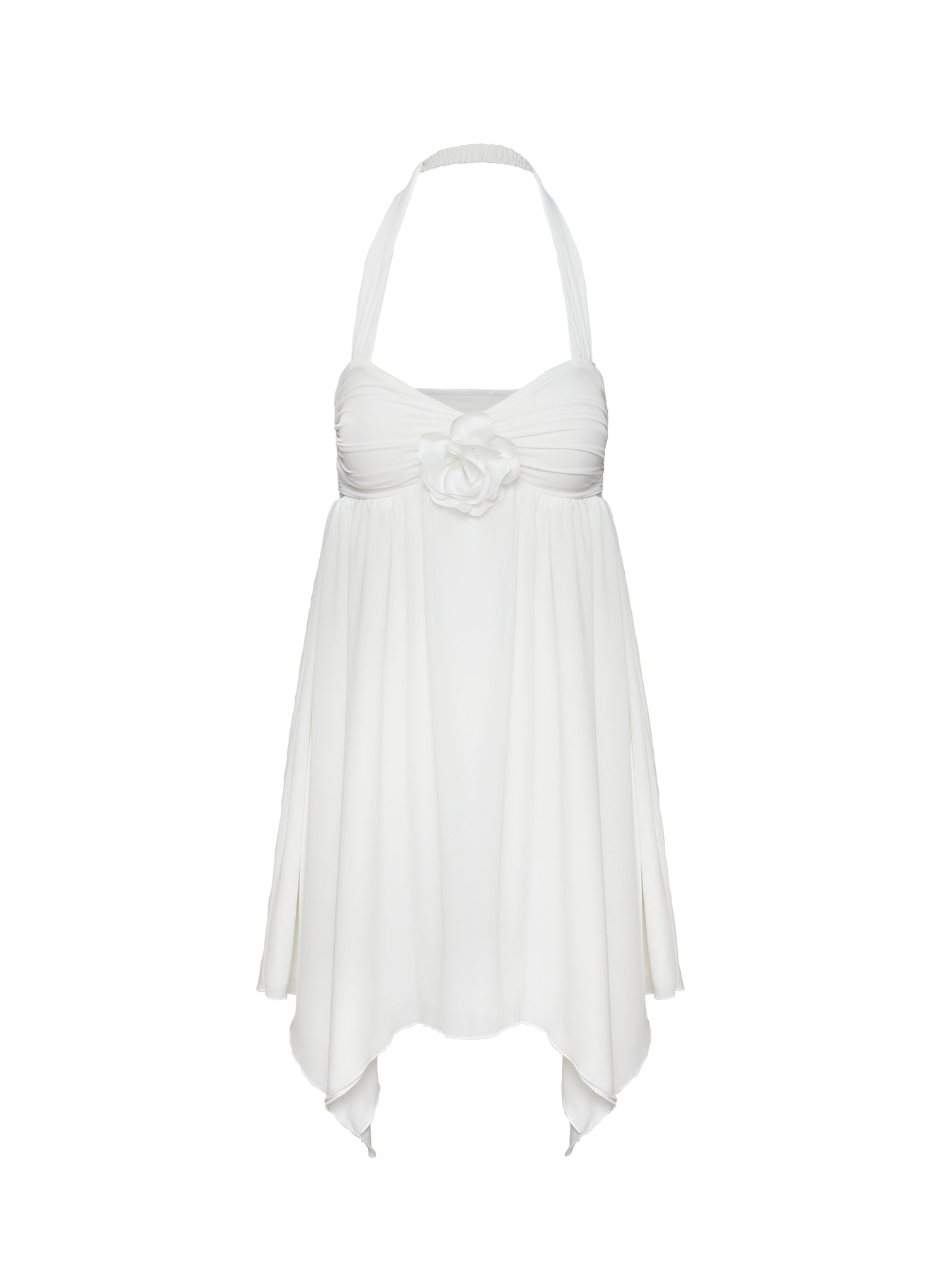 Rossly Mini Dress White Sweetheart Neckline 