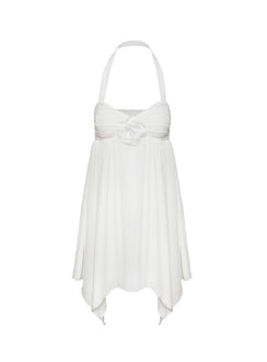 Rossly Mini Dress White Sweetheart Neckline 