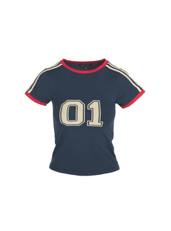 product Princess Polly Short Sleeves Crew Neck  Salda Tee Navy