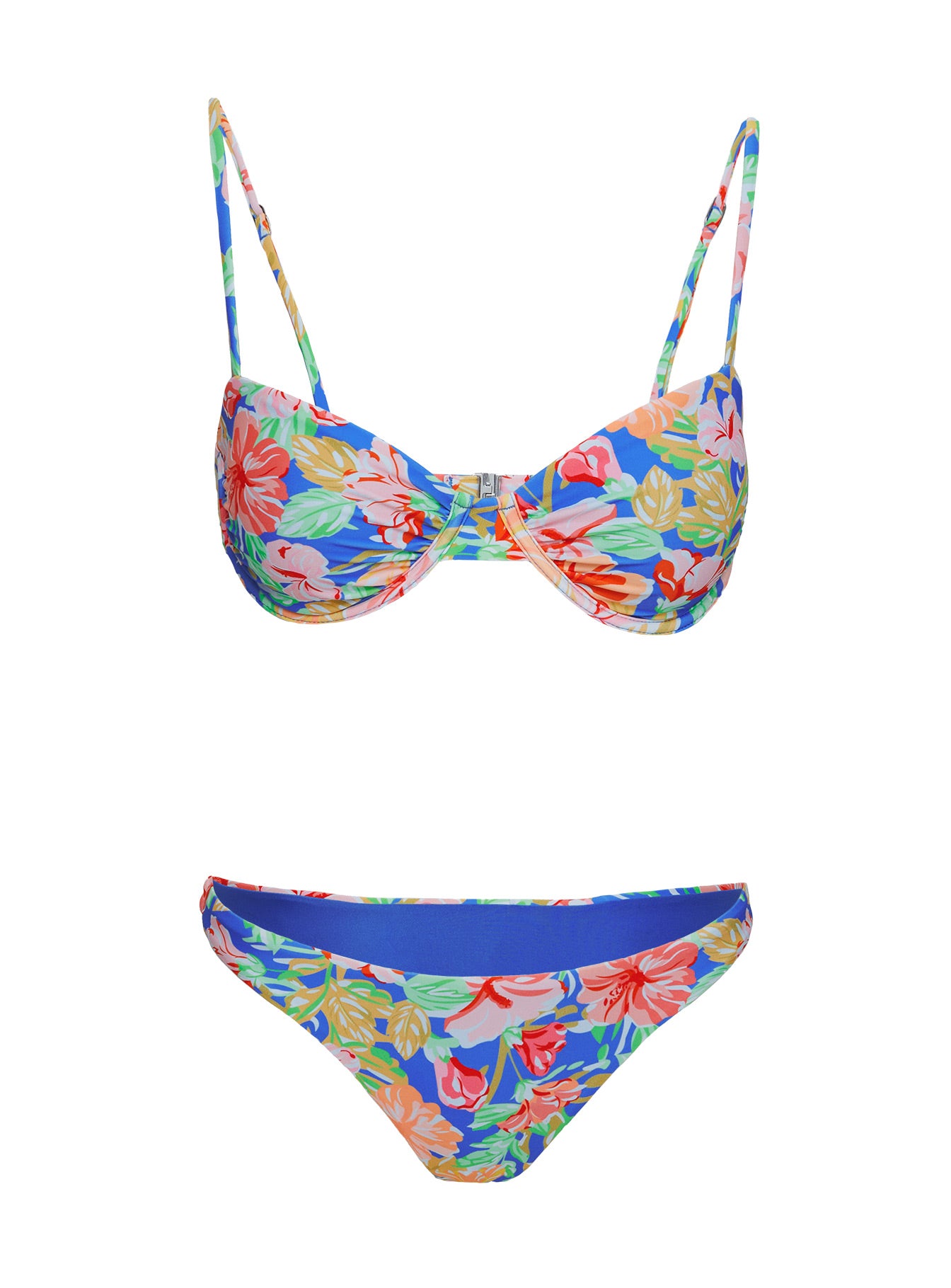 Sarah Underwire Bikini Top Blue Floral