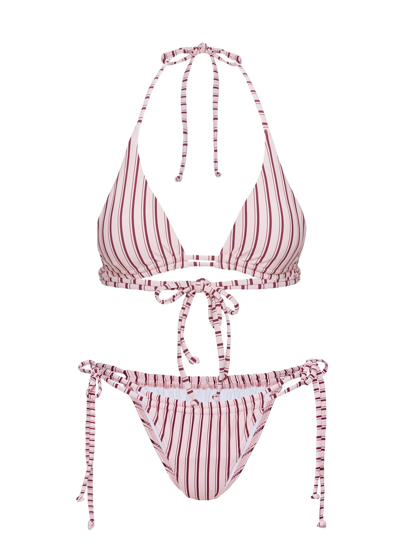 Seahaven Traingle Bikini Top Pink Stripe
