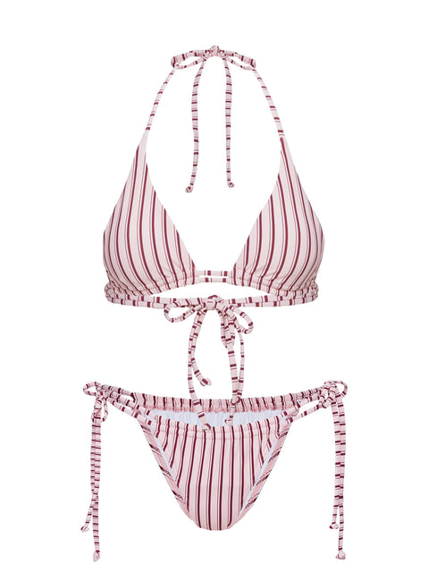 Seahaven Traingle Bikini Top Pink Stripe