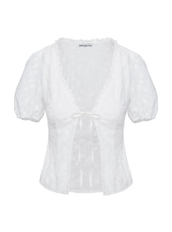 product Princess Polly Sez Top White Short Sleeves Plunger 