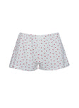 Sleepytea Pointelle Sleep Short White / Red