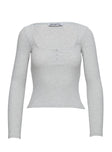 Sleepytea Rib Sleep Long Sleeve Top Grey