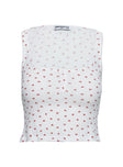 Sleepytea Pointelle Sleep Tank Top White / Red