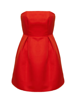 product Princess Polly Spader Corset Mini Dress Red Straight Neck 