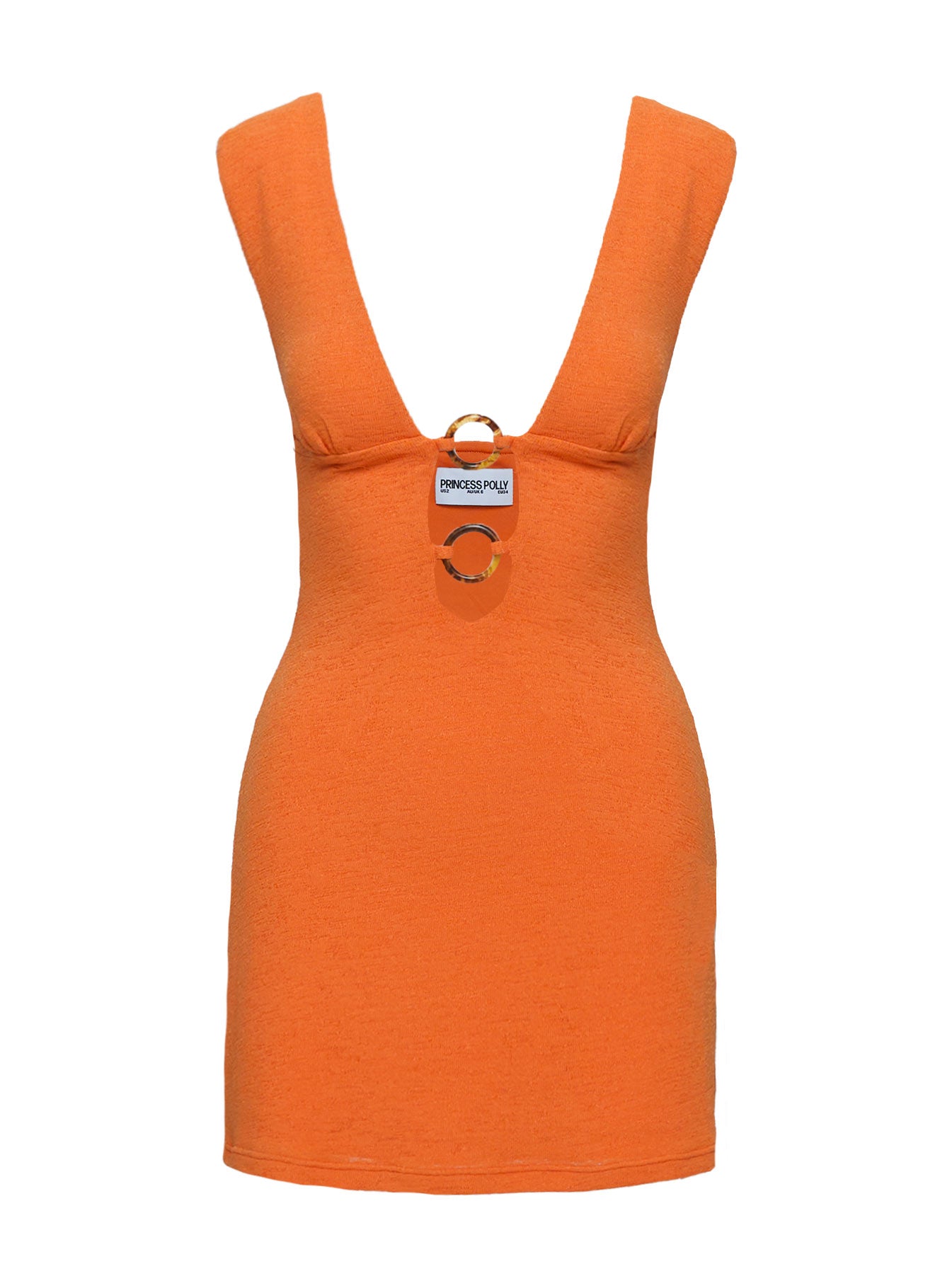 product Princess Polly Steward Mini Dress Orange Plunger 