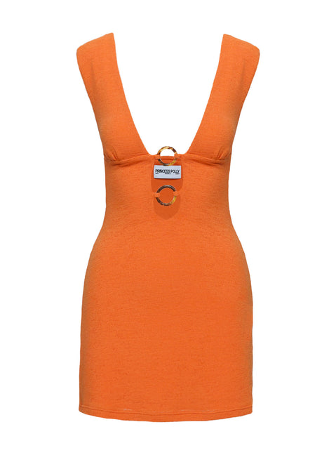 product Princess Polly Steward Mini Dress Orange Plunger 