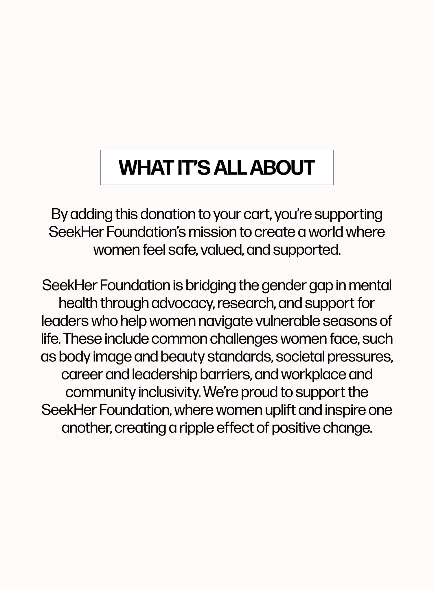 Donate $1 USD to Support SeekHer Foundation