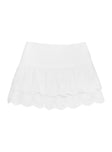 Sweetheart Broiderie Skort White