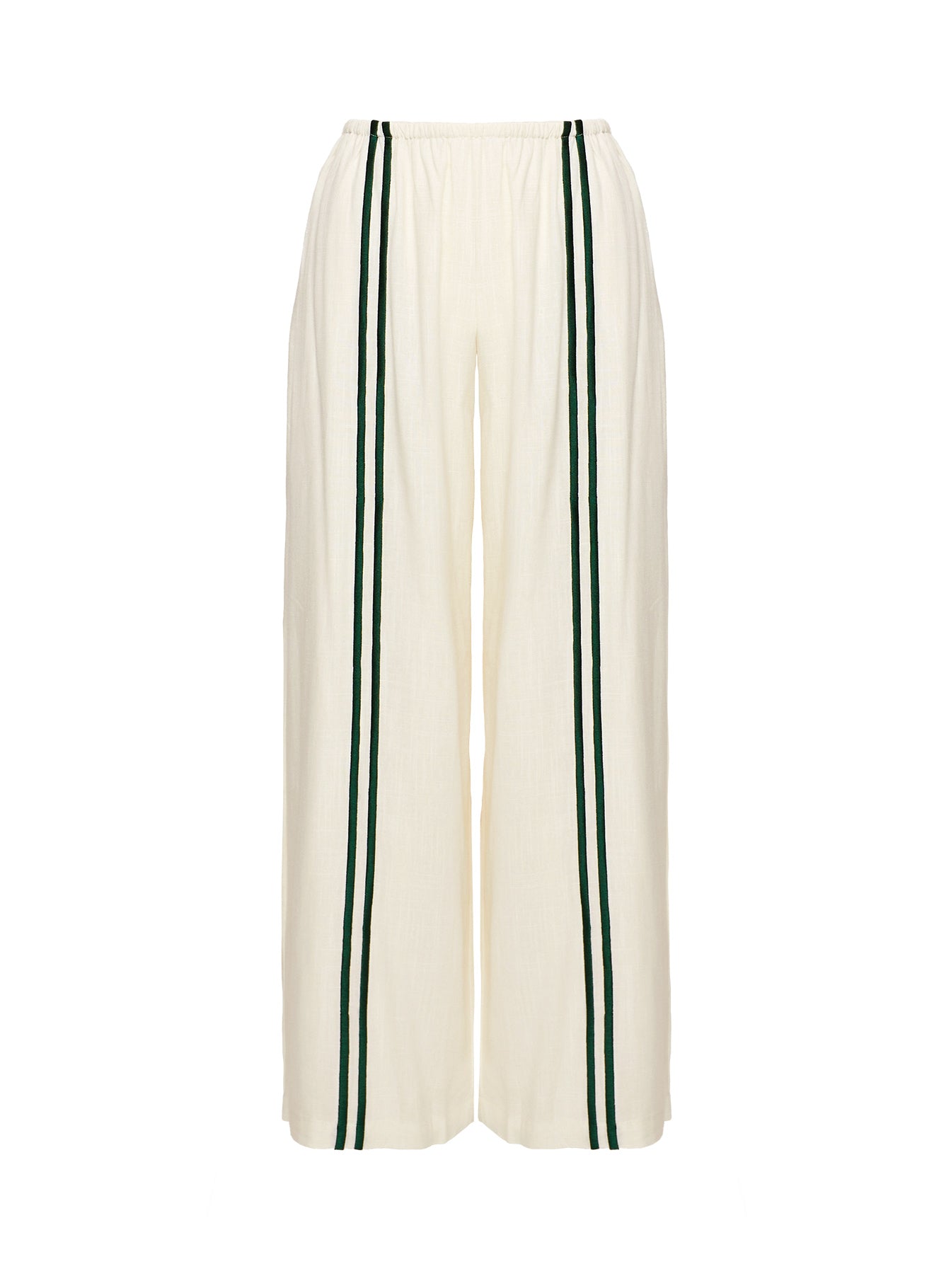 product Princess Polly Telling Lies Pants White / Green Mid Rise 