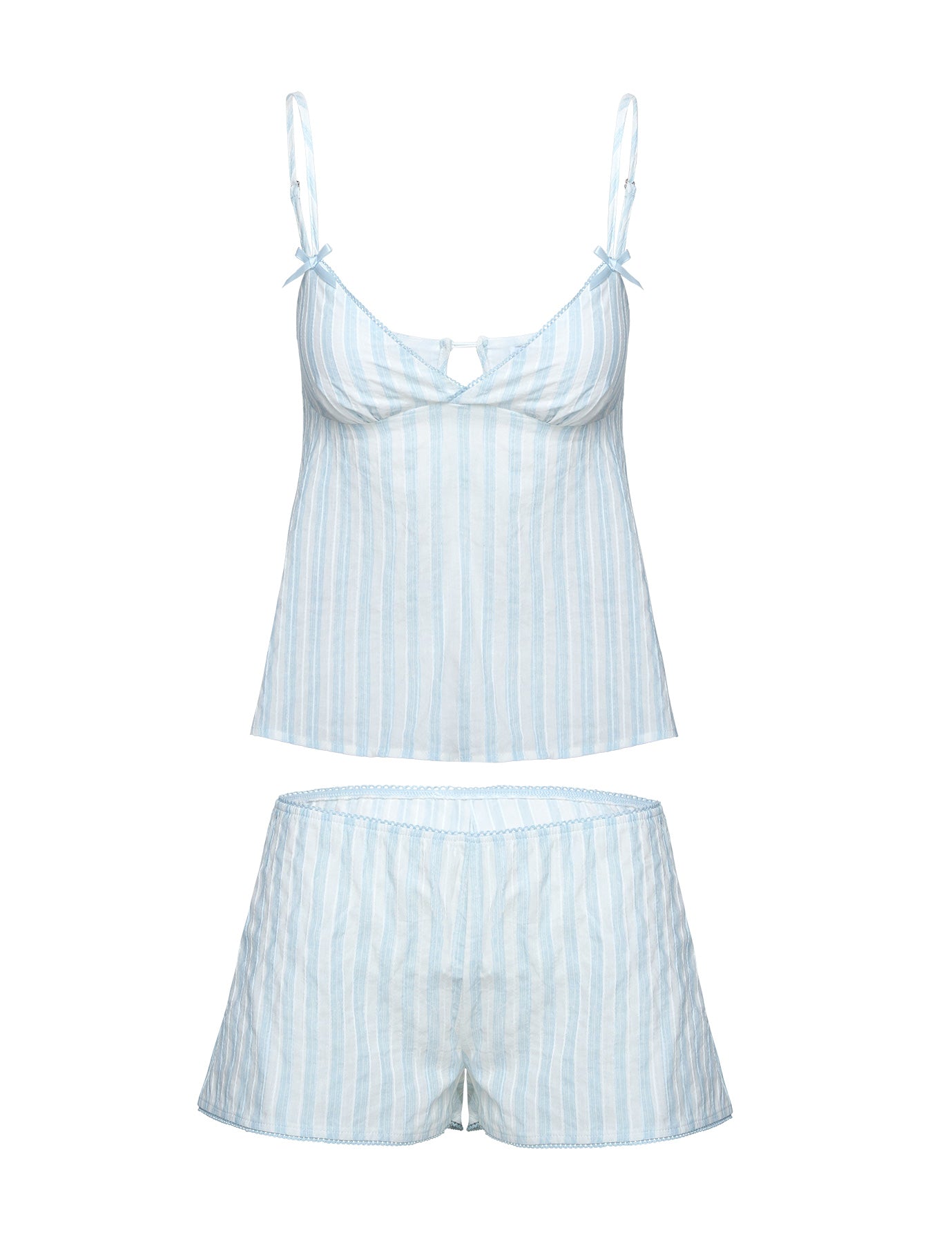 Tenderness Lace Sleep Set Blue / White Stripe