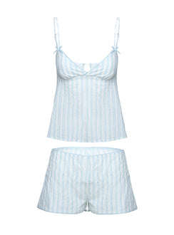 Tenderness Lace Sleep Set Blue / White Stripe