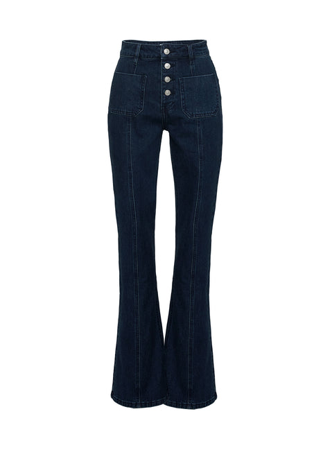 product Princess Polly Tller Flared Jean Dark Denim High Waisted 