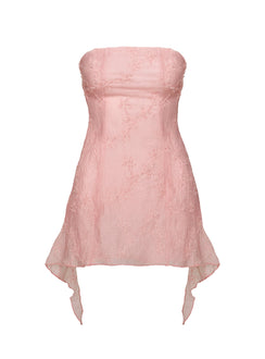 Tomika Strapless Mini Dress Pink Tall