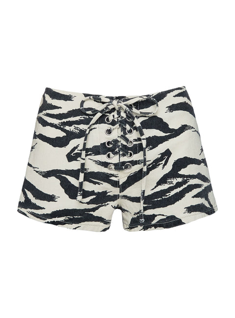 product Princess Polly Thunderbird Micro Shorts Zebra High Waisted Shorts 