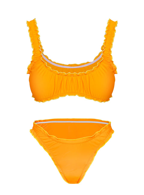Tropical Fruits Bikini Top Orange