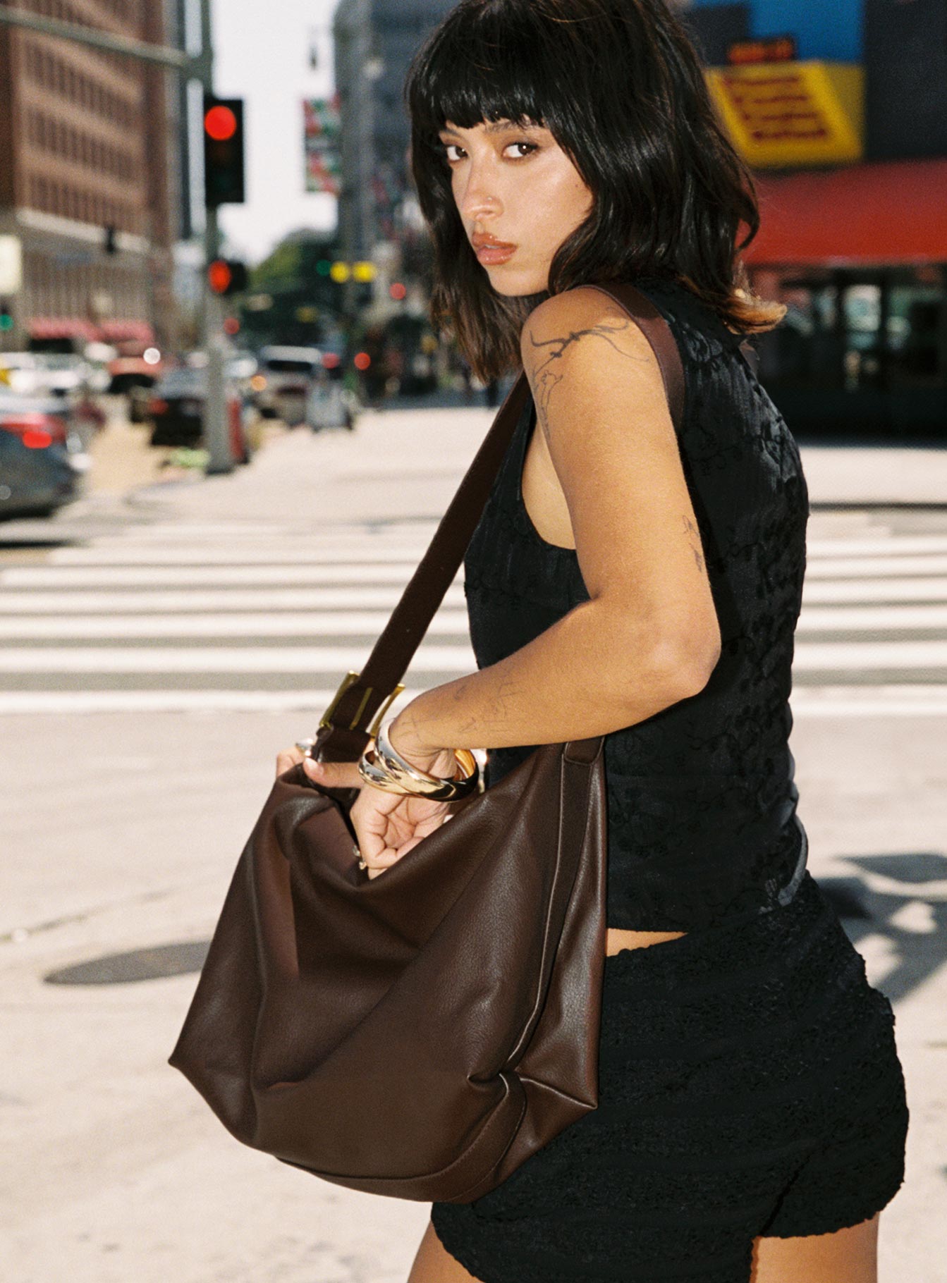 Brown shoulder bag on sale