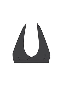 Lock In Active Halter Crop Top Black