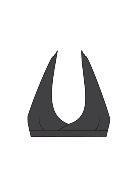 Lock In Active Halter Crop Top Black