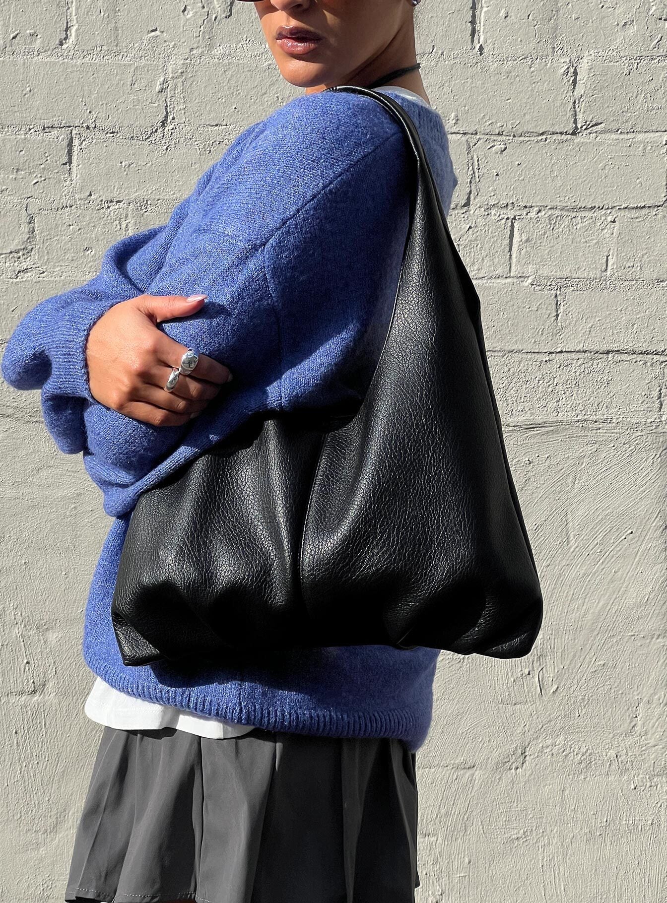 Zenia Shoulder Bag Black | Princess Polly