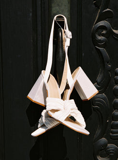 Calista Heels Ivory Satin
