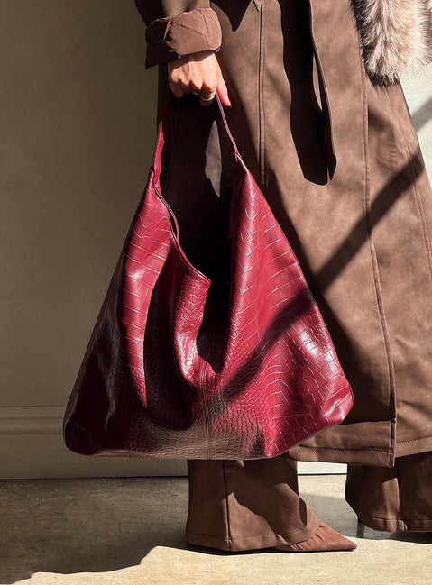 Treat Me Nice Oversized Shoulder Bag Red