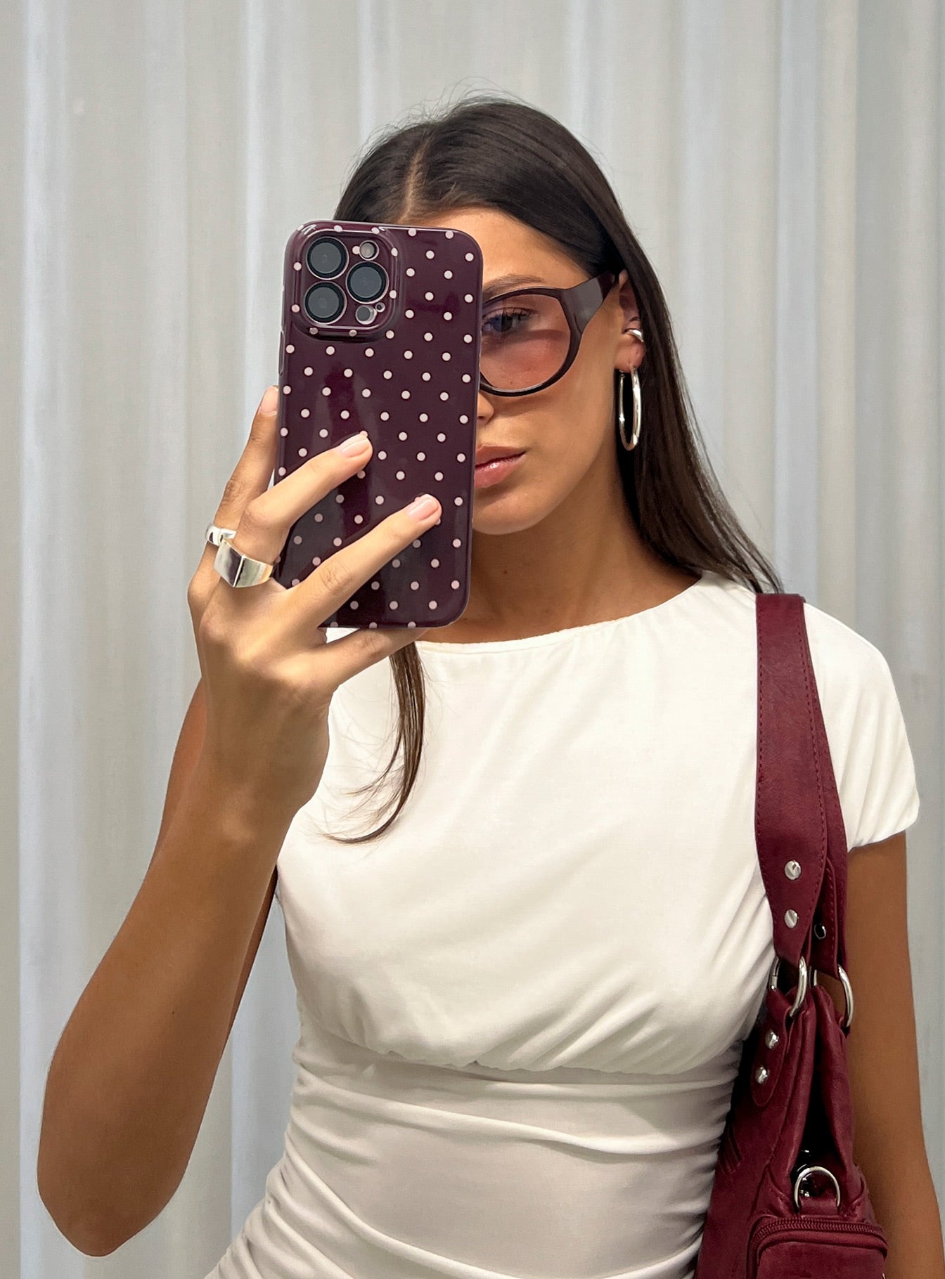 What You Wanted iphone Case Brown Polka