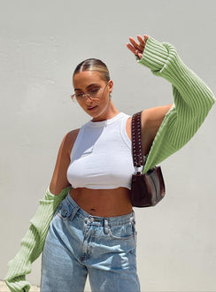 Aytan Bolero Sweater Green Princess Polly  Cropped 