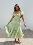 Princess Polly Sweetheart Neckline  Danny Midi Dress Green