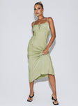 product Princess Polly Asymmetric Neckline  Nicoleta Midi Dress Green