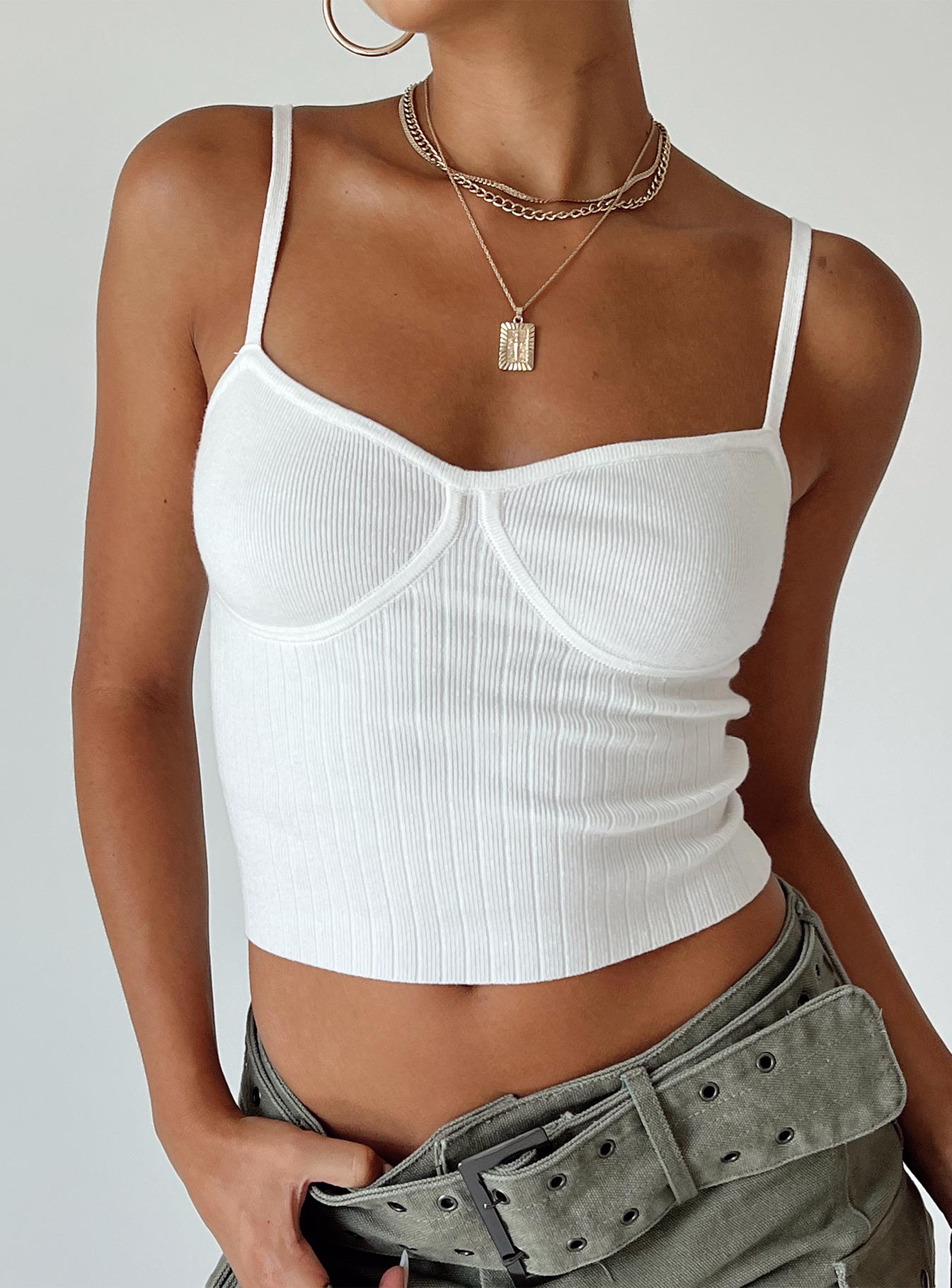 product Princess Polly Sleeveless Square Neck  Shaila Top White