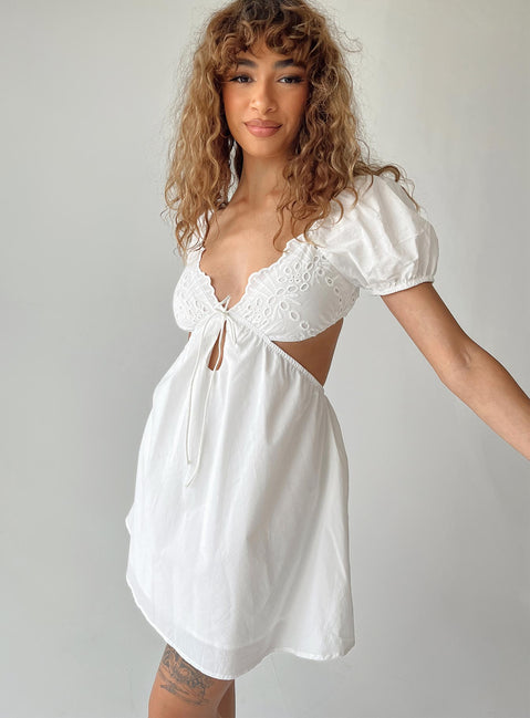 product Princess Polly Sweetheart Neckline  Elizer Mini Dress White