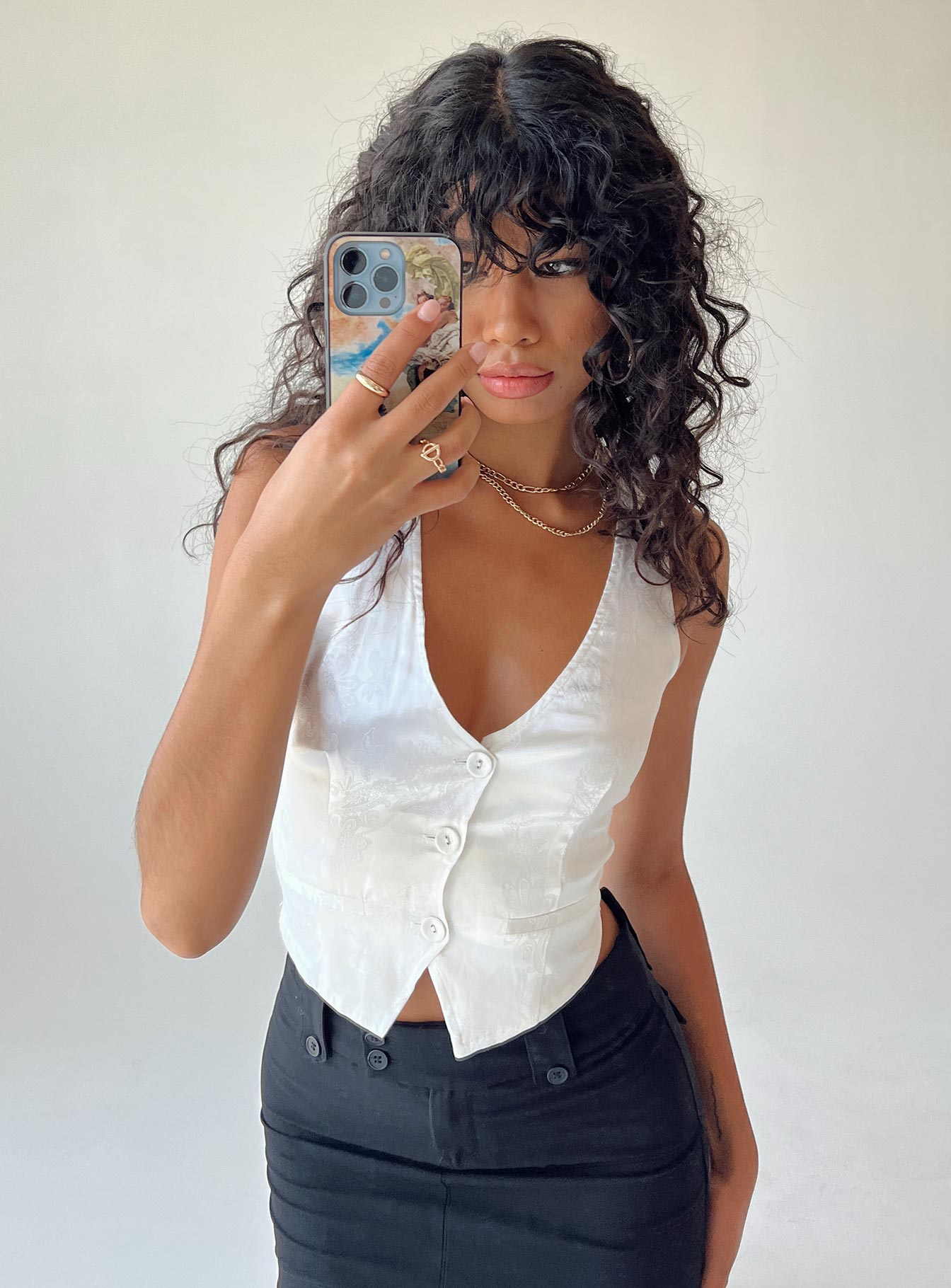 product Princess Polly Sleeveless Scoop Neck  Kenan Top White