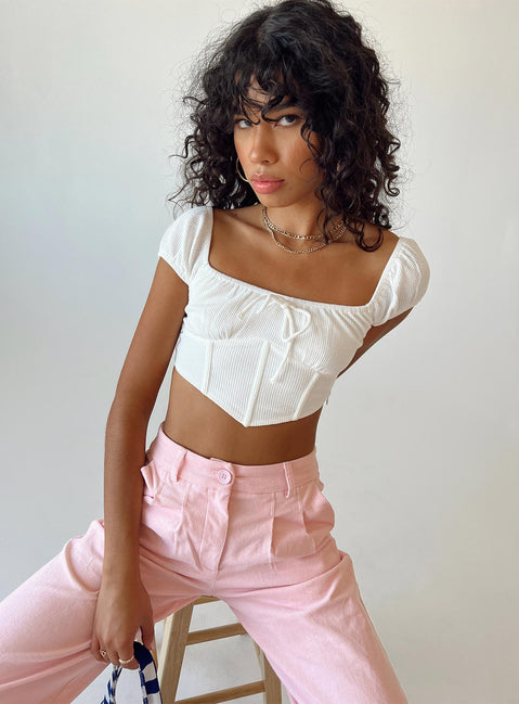 product Princess Polly Sleeveless Square Neck  Baker Top White