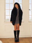 Dune Faux Fur Jacket Black