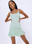 product Princess Polly Square Neck  Kiribati Mini Dress Sage