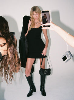 product Princess Polly High Neck  The Gracie Knit Mini Dress Black