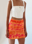 Amelia Mini Skirt Orange Princess Polly  Mini 