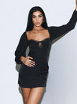 product Princess Polly Sweetheart Neckline  Teyana Mini Dress Black