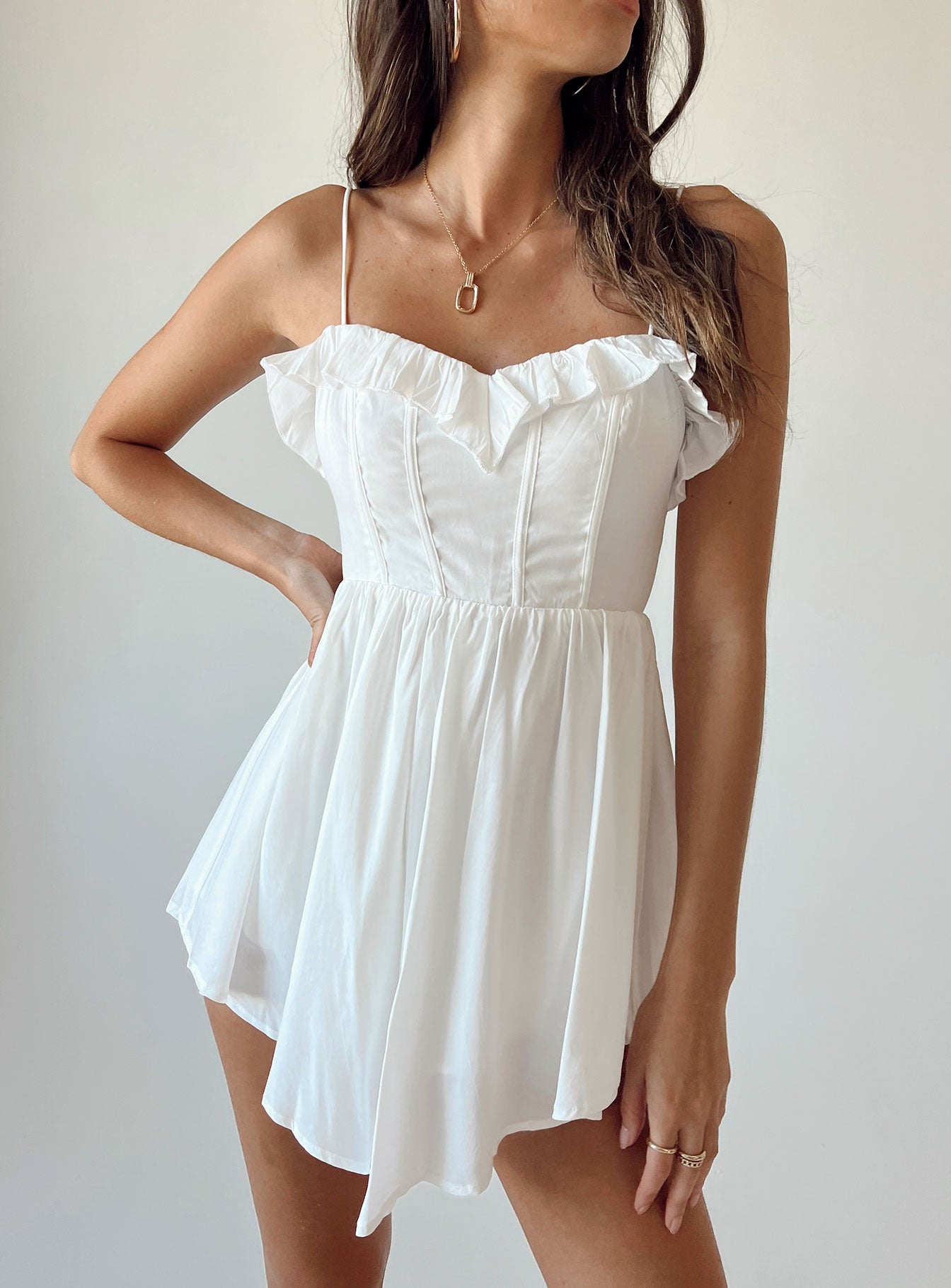 product Princess Polly Square Neck  Marianne Mini Dress White
