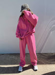 product Princess Polly High Waisted Pants High Waisted Pants  Arya Straight Leg Track Pants Pink