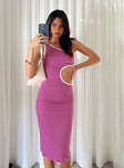 Princess Polly Asymmetric Neckline  JGR & STN Charlotte Midi Dress Pink