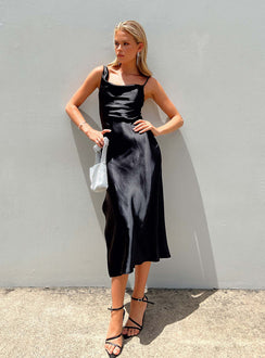 product Princess Polly Crew Neck  Zamora Midi Dress Black