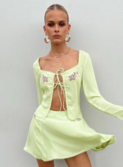 product Princess Polly Full Sleeves Square Neck  Saleya Long Sleeve Top Green