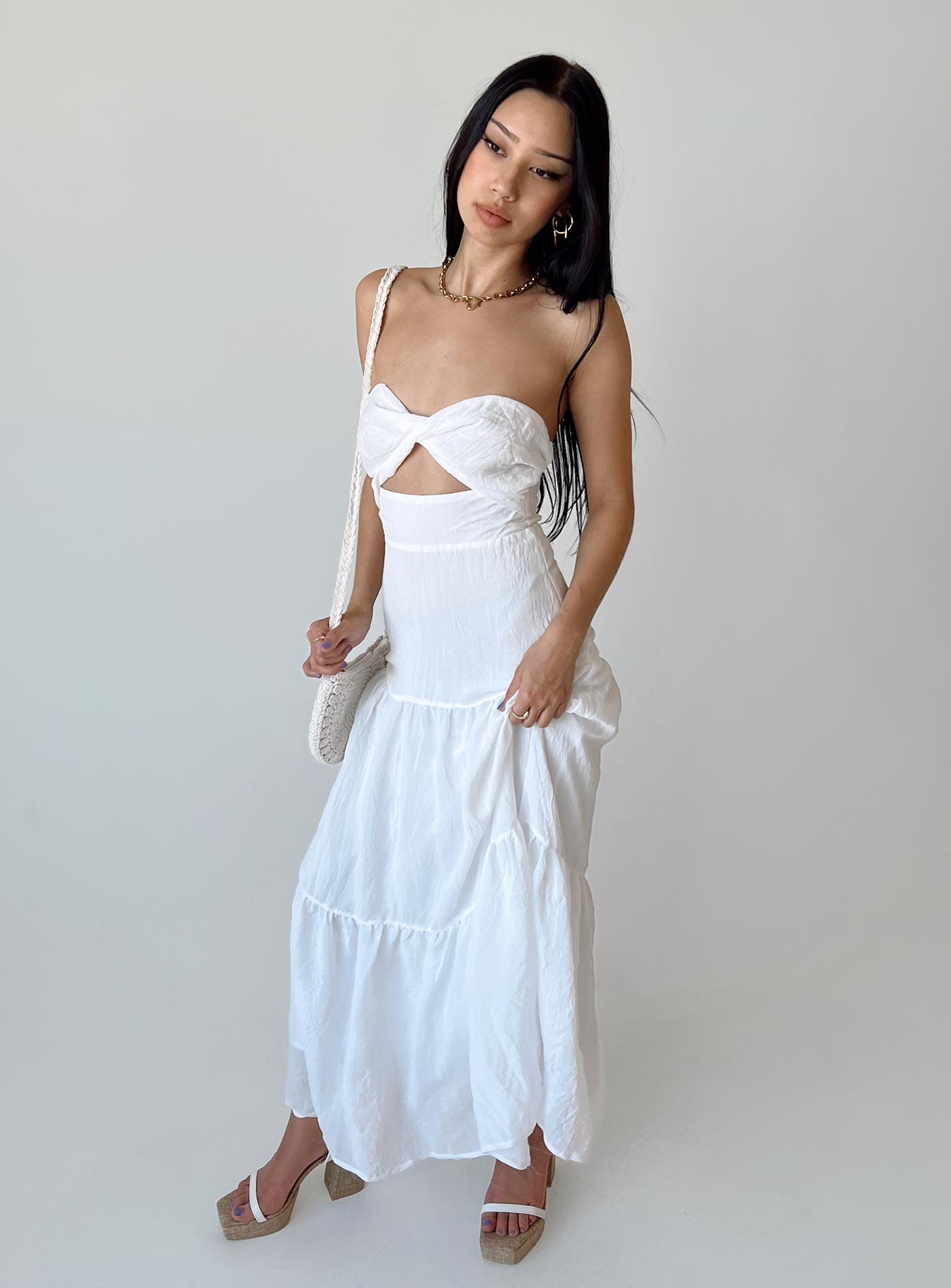 product Princess Polly High Neck  Allie Maxi Dress White
